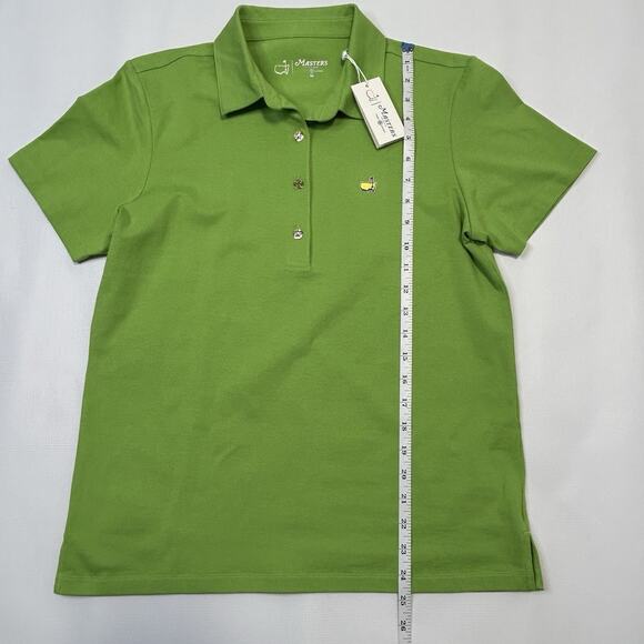 Tory Burch Sport The Masters Green Polo Shirt Gold Buttons Size M NEW Exclusive - Picture 14 of 16
